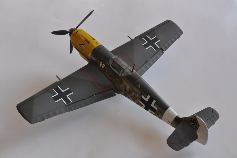 HASEGAWA 1/48 Bf109E-4/7 lieutenant Max Dobislav's&nbsp; aircraft �V./JG27 in&nbsp;Castel Benito, Sicily &nbsp;May, 1941