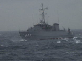 JMSDF TSUNOSHIMA at FLEET REVIEW 2003 Rehearsal 2